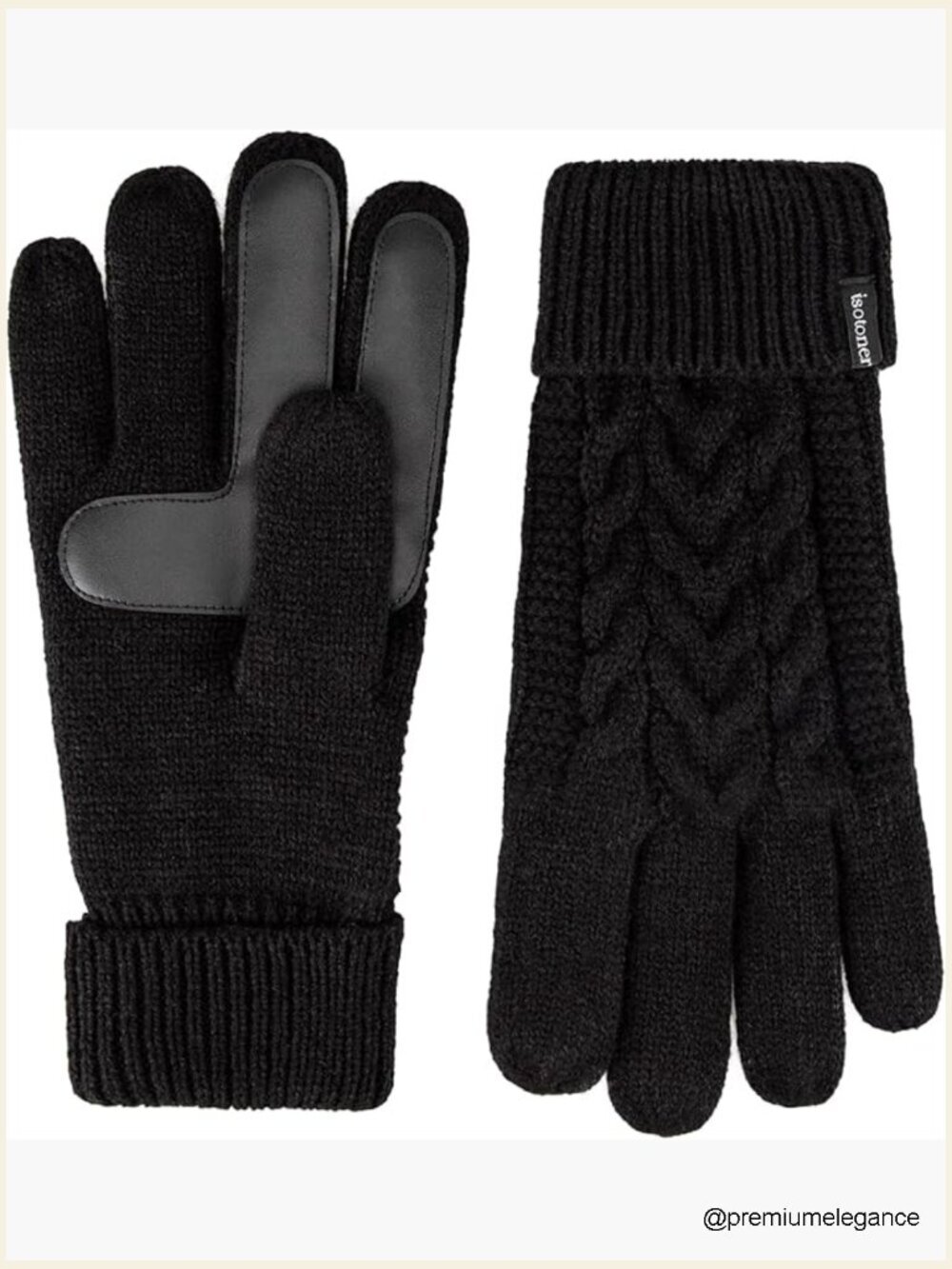 Touchscreen Cable Knit Sherpasoft Gloves - Warm & Cozy